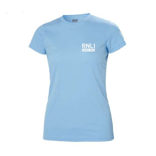 A blue short-sleeved t-shirt with the RNLI Since 1824 logo in white on the left chest.