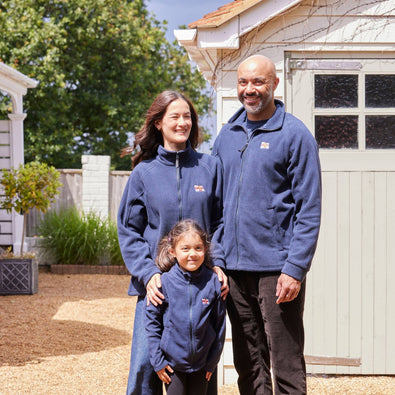 Kid's RNLI Flag Full Zip Fleece, Navy