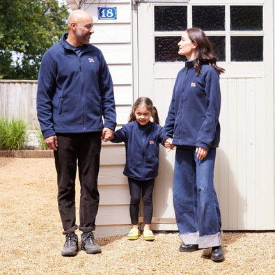 Kid's RNLI Flag Full Zip Fleece, Navy