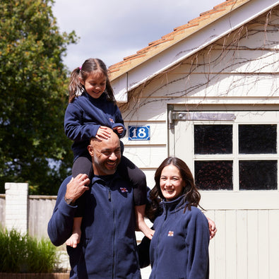 Kid's RNLI Flag Full Zip Fleece, Navy