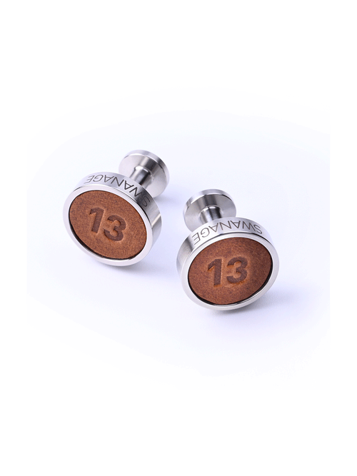 LAM Leather & Metal Cufflinks Swanage
