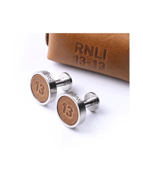 LAM Leather & Metal Cufflinks Swanage