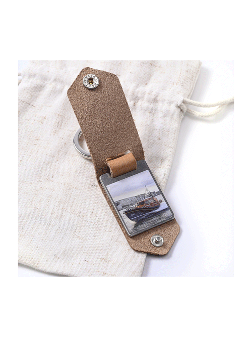 LAM Leather Photo Keyring Swanage