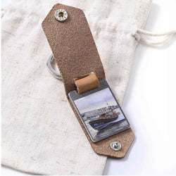 Launch a Memory Leather Photo Keyring, Swanage