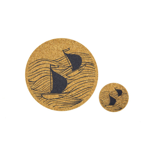 Liga Lifeboats Cork Placemats, Set of 4