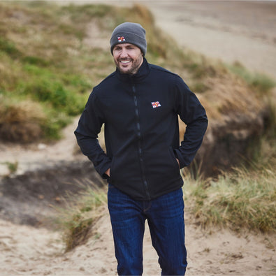 Men's RNLI Flag Ablaze Softshell Jacket, Black