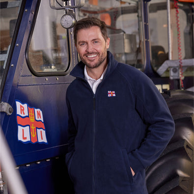Men's RNLI Flag Full-Zip Fleece, Navy