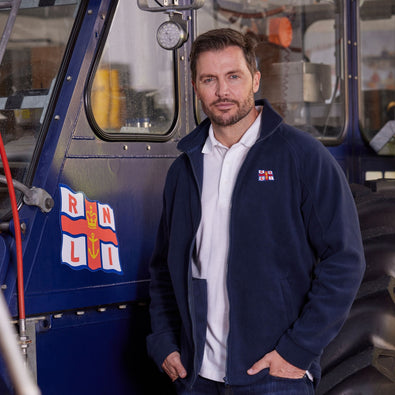 Men's RNLI Flag Full-Zip Fleece, Navy