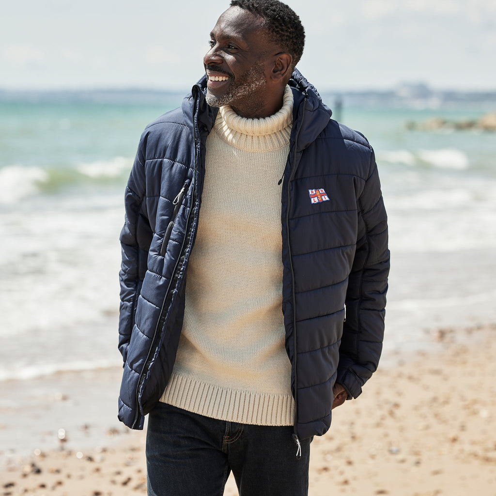 Rnli Jacket Men's RNLI Flag Navigate Thermal Jacket, Navy | RNLI Shop