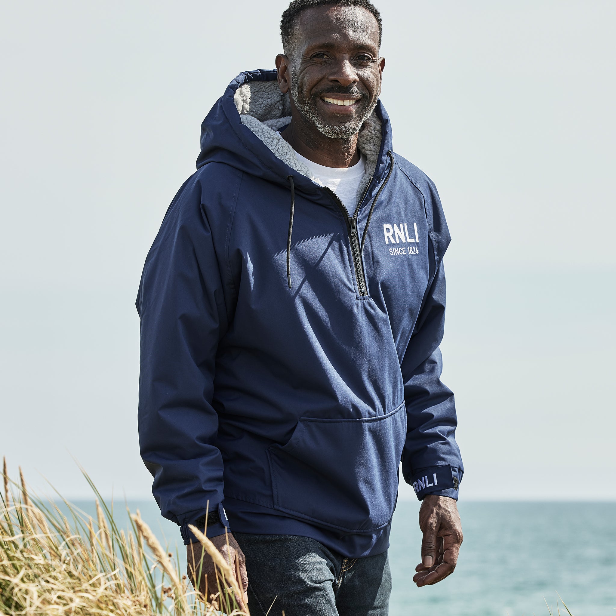 Men's RNLI Since 1824 Waterproof Fleece Hoodie | RNLI Shop