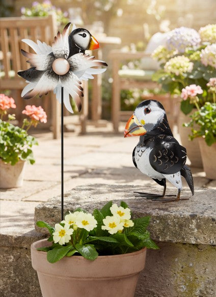 Metal Puffin Tealight Holder