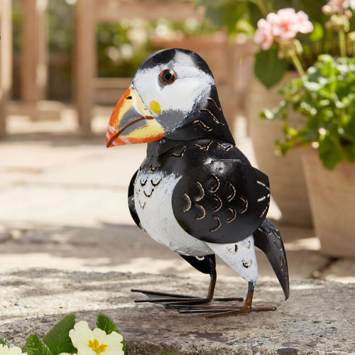 Metal Puffin Tealight Holder