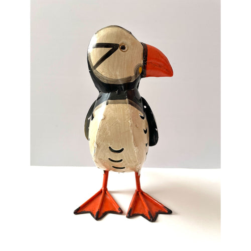 Metal Puffin Tealight Holder