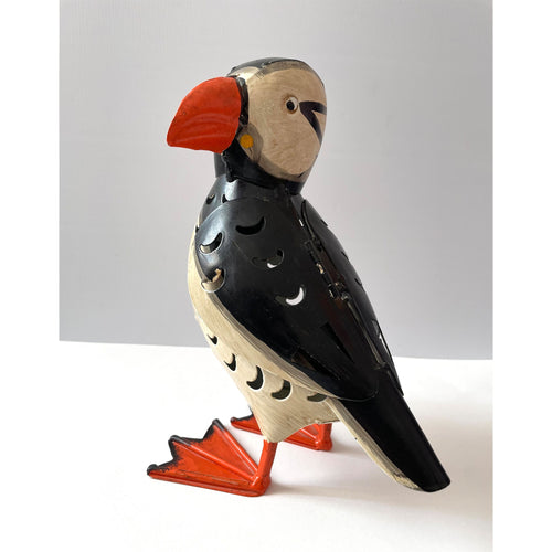 Metal Puffin Tealight Holder