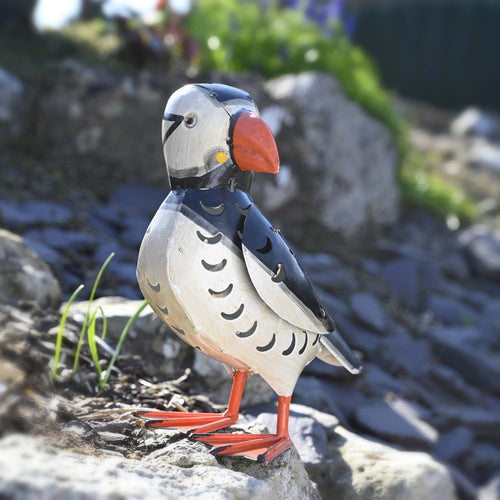 Metal Puffin Tealight Holder