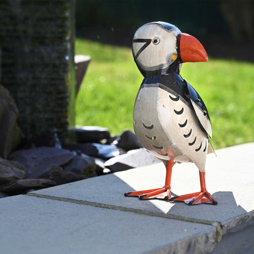 Metal Puffin Tealight Holder