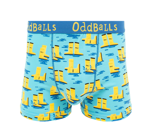 Oddballs RNLI Yellow Welly Men's Boxer Short