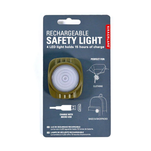 A rechargeable LED safety light
