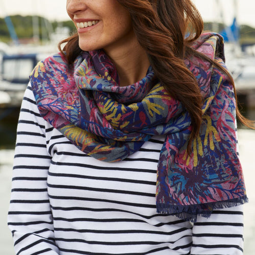 Recycled Ocean Coral Scarf
