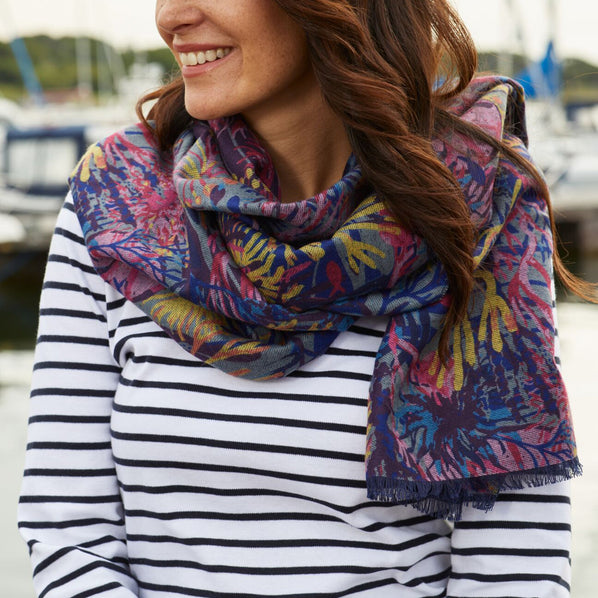 Recycled Ocean Coral Scarf