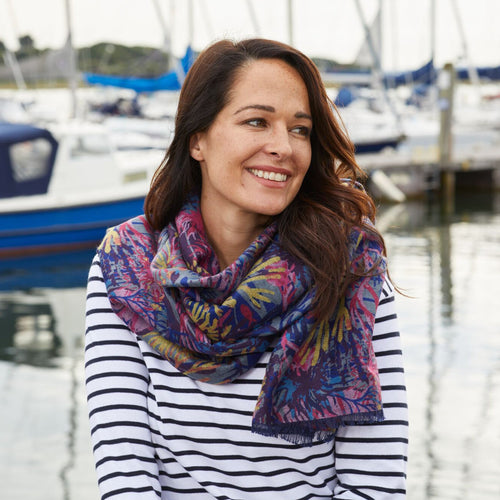 Recycled Ocean Coral Scarf