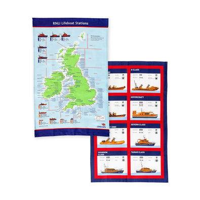 Rescue and Stats Tea Towels, Pack of 2 - SELLING THROUGH OLD STOCK