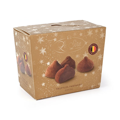 Rich Cocoa Dusted Truffles in Gold Carton