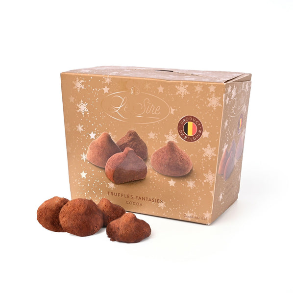 Rich Cocoa Dusted Truffles in Gold Carton