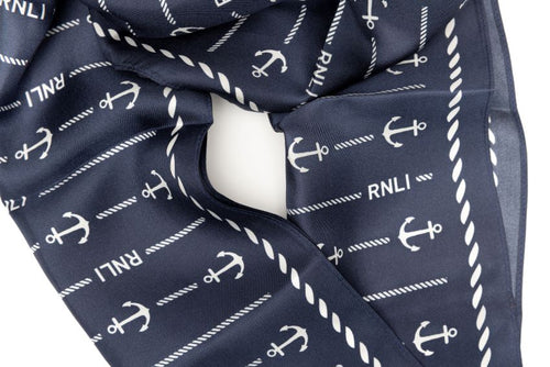 RNLI Anchor Silk Scarf