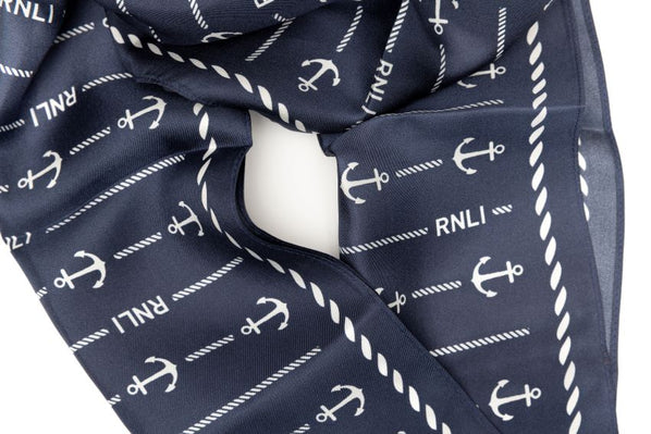 RNLI Anchor Silk Scarf