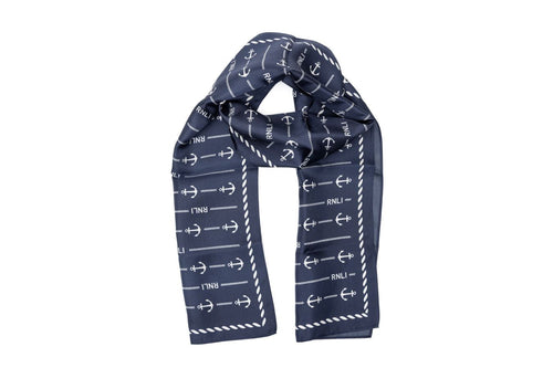 RNLI Anchor Silk Scarf