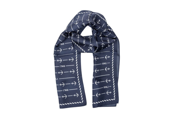 RNLI Anchor Silk Scarf