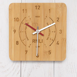 RNLI Bamboo Tide Clock PUT ONLINE MAYDAY WAIT FOR MORE STOCK