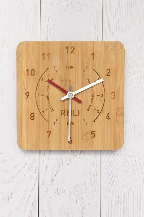 RNLI Bamboo Tide Clock PUT ONLINE MAYDAY WAIT FOR MORE STOCK
