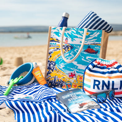 RNLI Beachscape Jute Shopper
