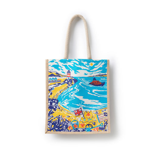 RNLI Beachscape Jute Shopper
