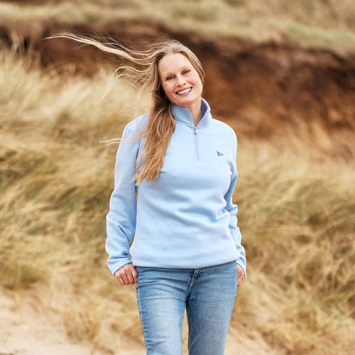 RNLI Burgee Half-Zip Women's Sweatshirt, Blue