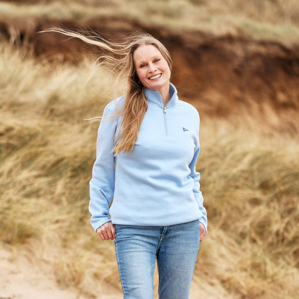 RNLI Burgee Half-Zip Women's Sweatshirt, Blue