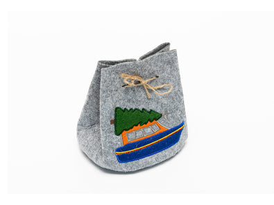 RNLI Christmas Lifeboat Felt Gift Bag, Small
