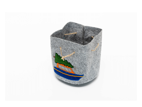 RNLI Christmas Lifeboat Felt Gift Bag, Small
