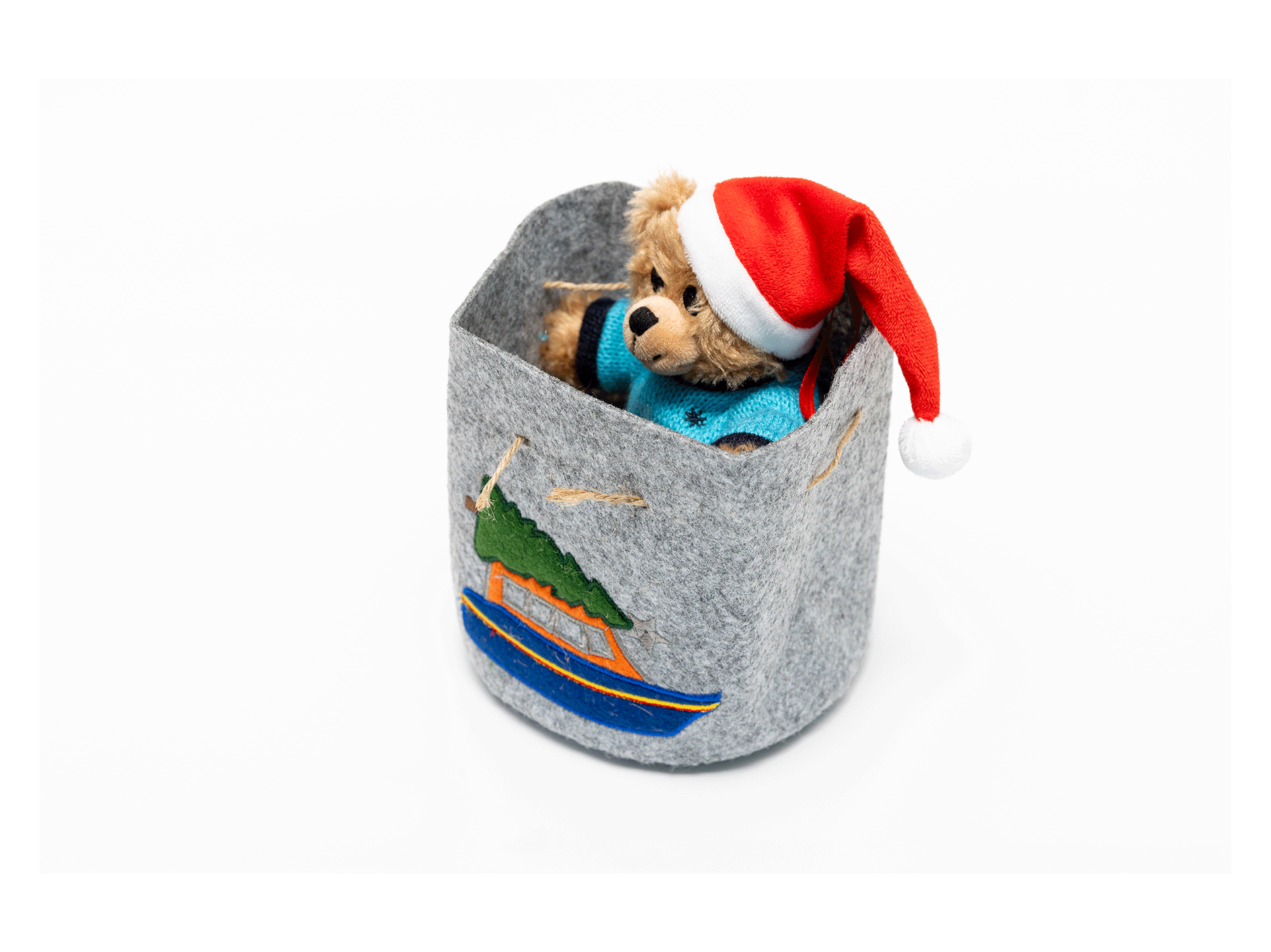 RNLI Christmas Lifeboat Felt Gift Bag, Small