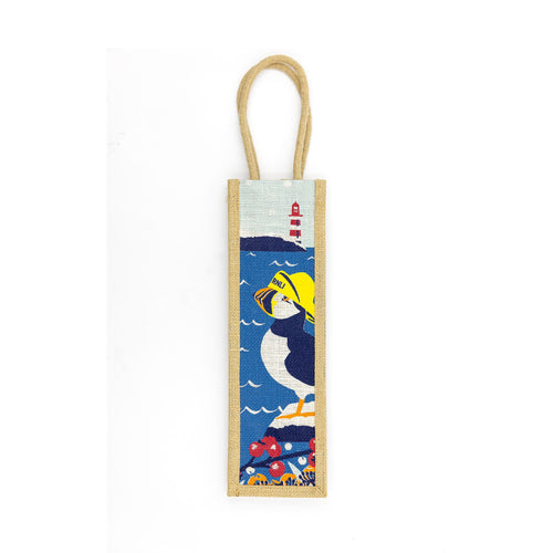 RNLI CHRISTMAS PUFFIN IN SOU'WESTER BOTTLE BAG