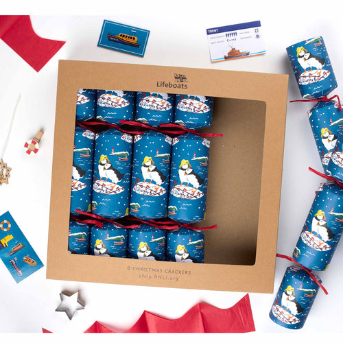 RNLI Christmas Puffin In Sou'wester Crackers
