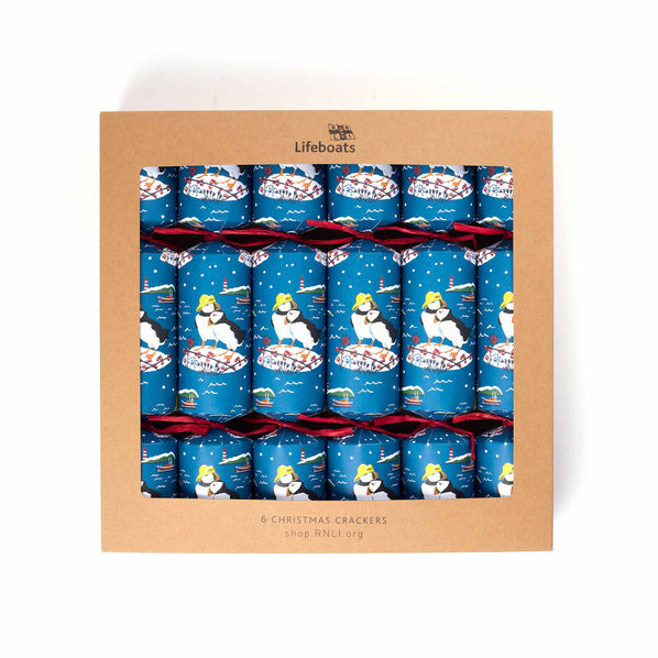 RNLI Christmas Puffin In Sou'wester Crackers
