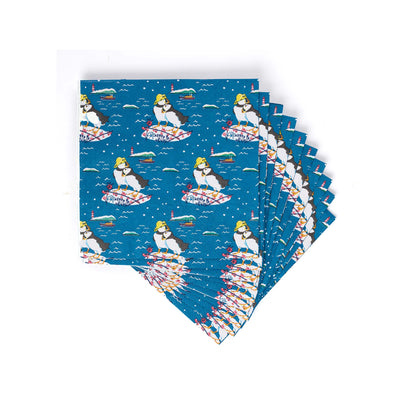 RNLI Christmas Puffin in Sou'wester Napkins