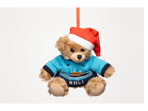RNLI Christmas Teddy Hanging Decoration