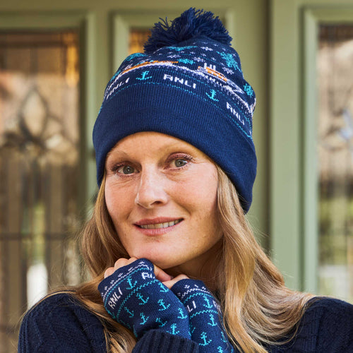 RNLI Christmas Unisex Bobble Hat