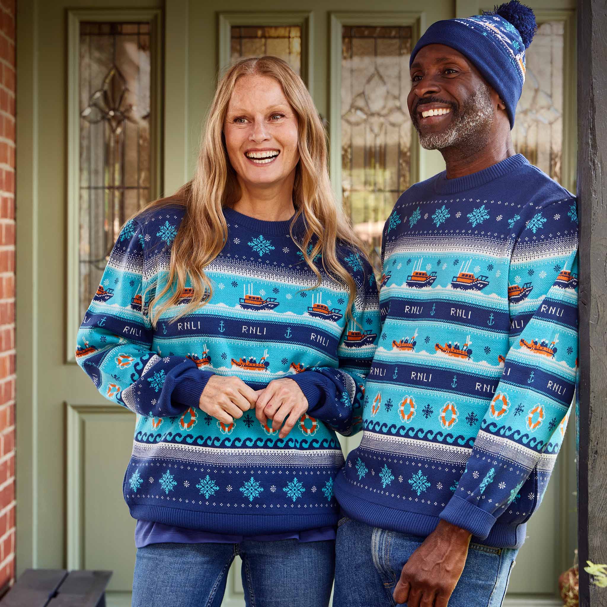 RNLI Christmas Unisex Knitted Jumper RNLI Shop - Main Image