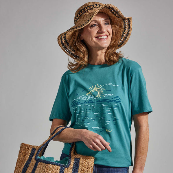 RNLI Coast to Coast Women’s T-Shirt, Blue