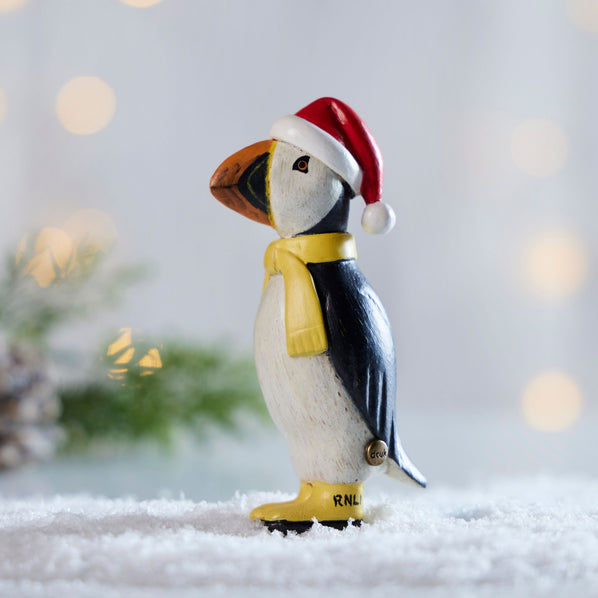 RNLI DCUK Dinky Puffin with Christmas Hat